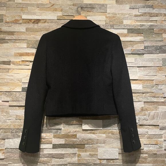 CHANEL 03C Black Cropped Bouclé Jacket (Style P20335V11746) | Military S FR 36 - Picture 3 of 15